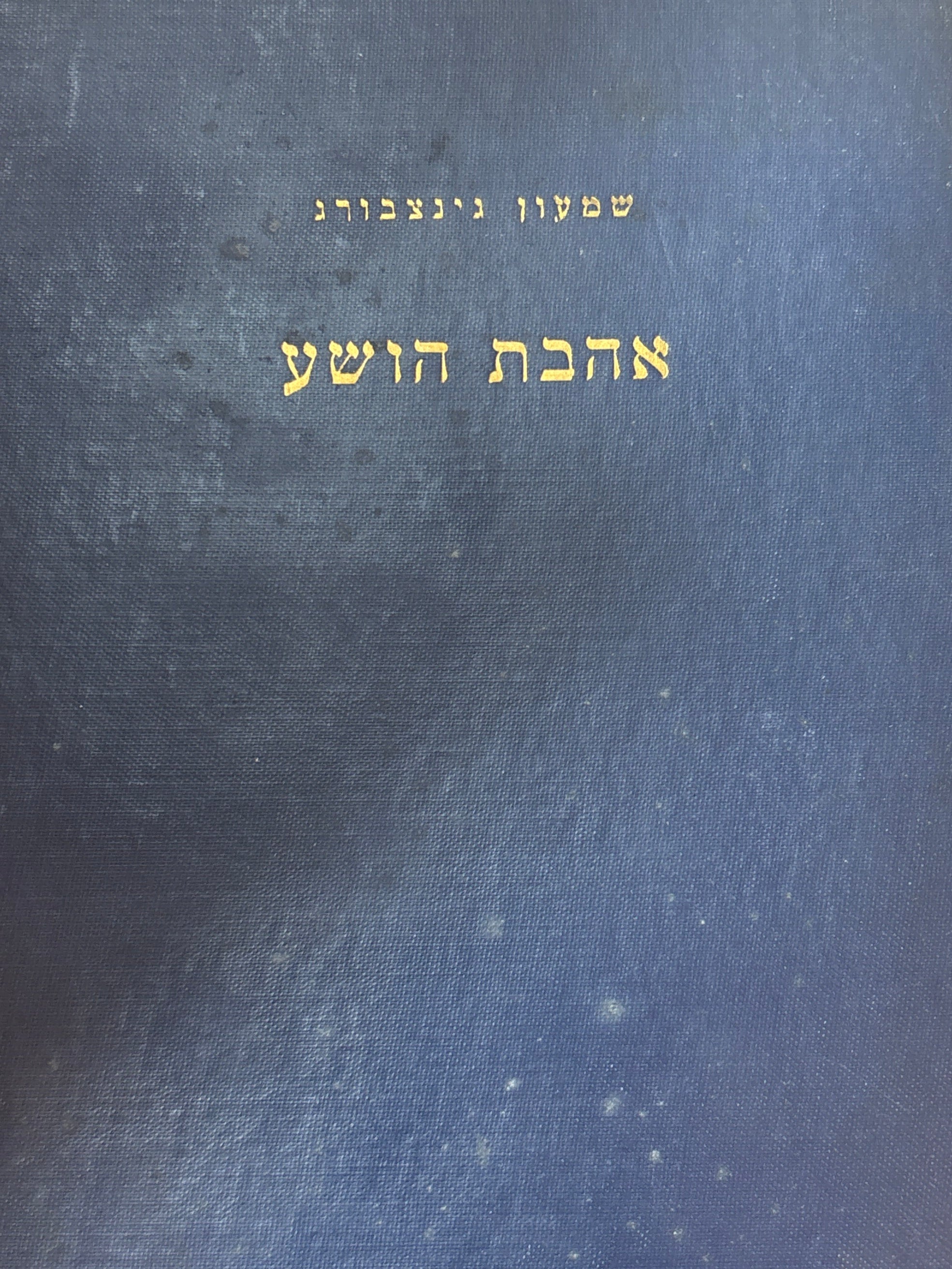 כתבי שמעון גינצבורג / אהבת הושע / פואימה