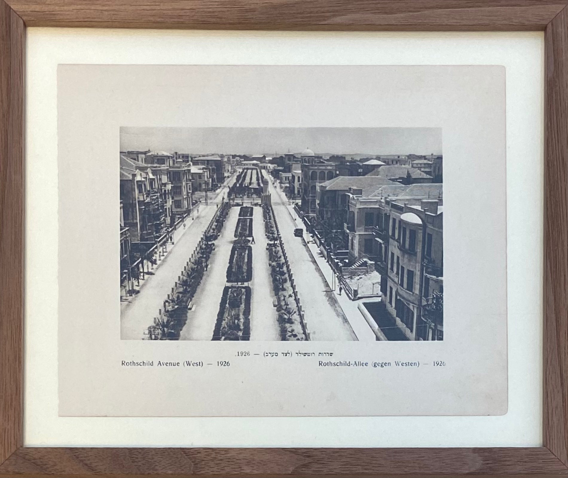 שדרות רוטשילד מערב 1926 / צילום ממוסגר מתוך של אברהם סוסקין, 1926
