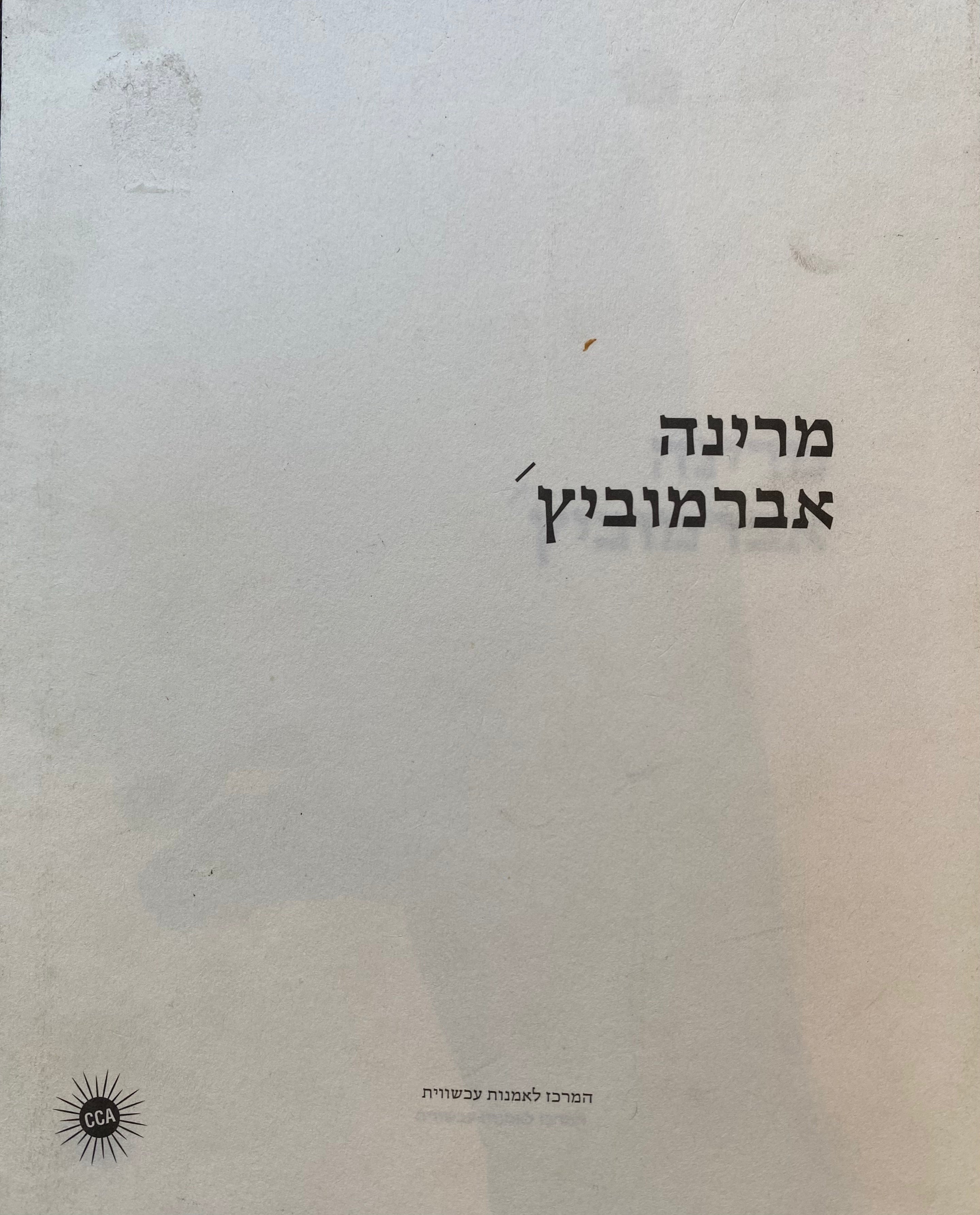 מרינה אברמוביץ'/ דצמבר 2009- ינואר 2010