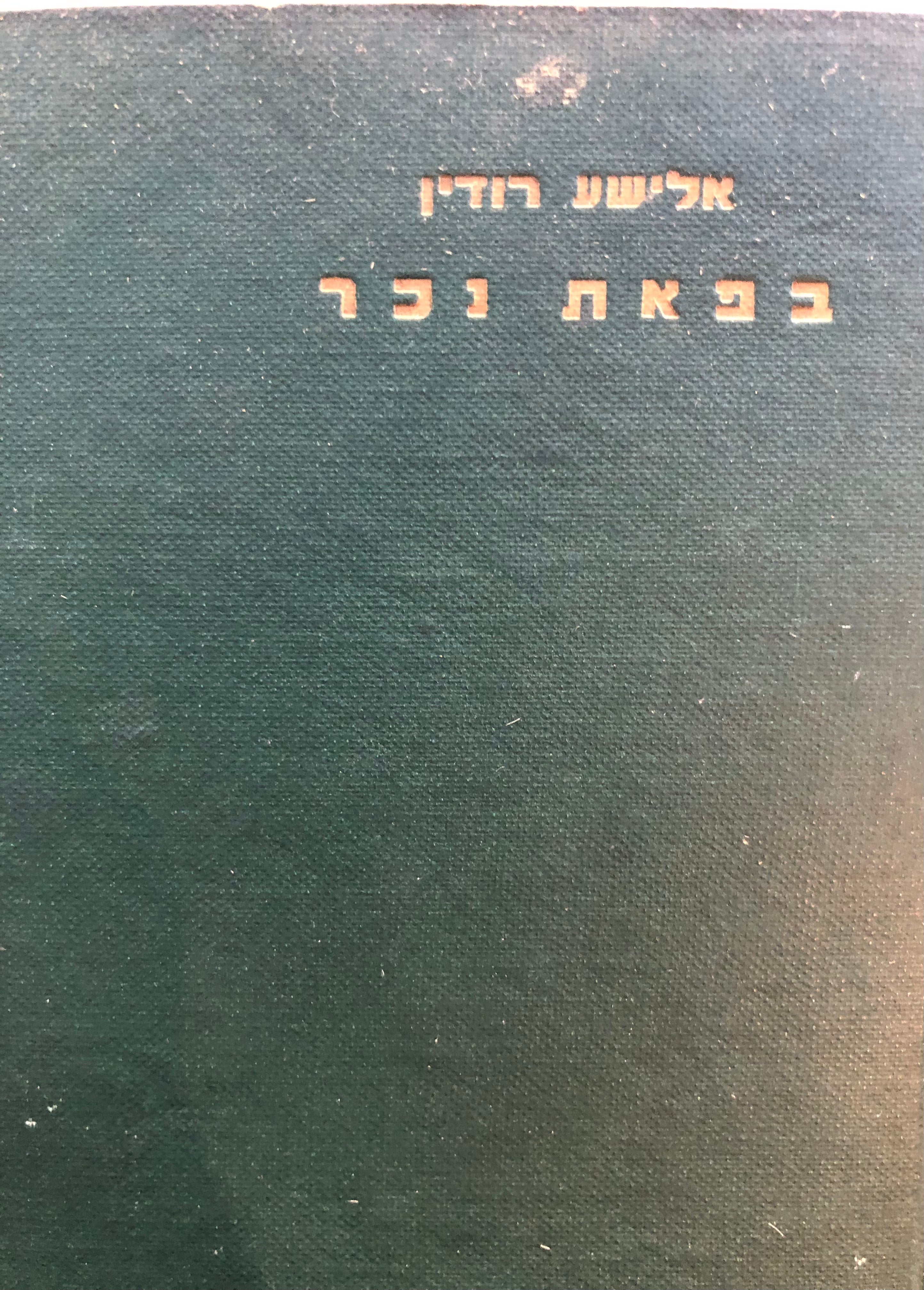 בפאת נכר / שירים והגיונות