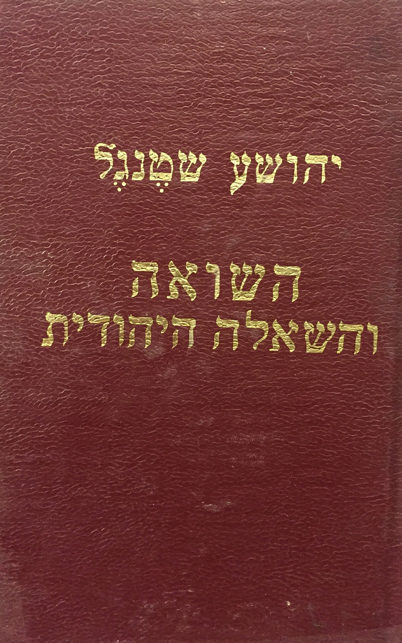 השואה והשאלה היהודית
