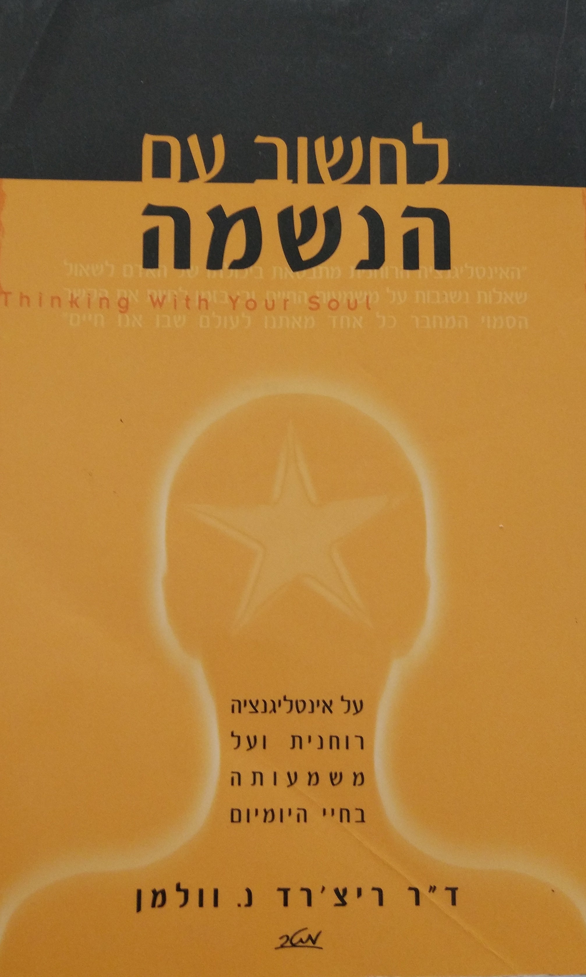 לחשוב עם הנשמה / על אינטליגנציה רוחנית ועל משמעות בחיי היומיום