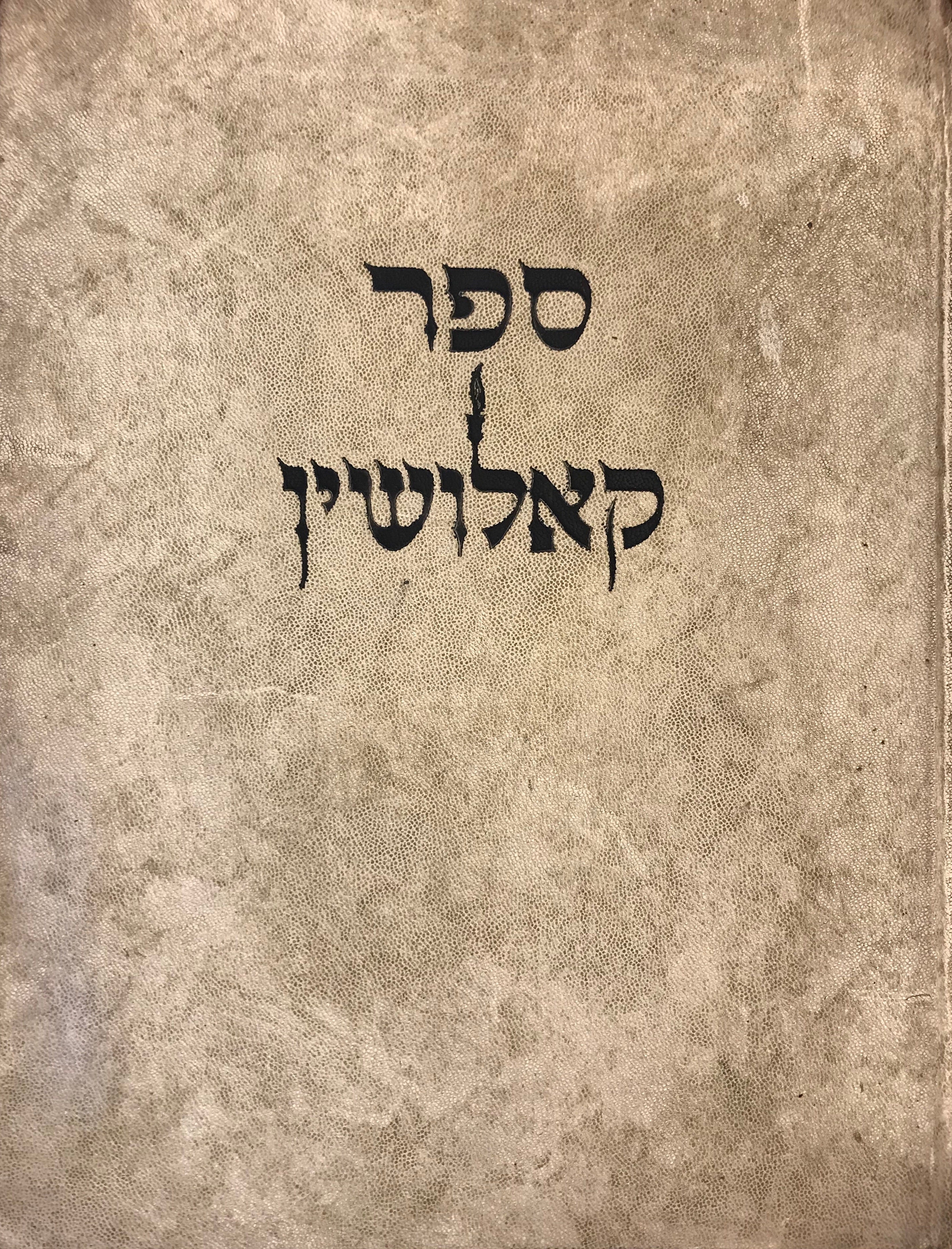 ספר קאלושין/ געהייליקט דער חרוב געווארענער קהילה