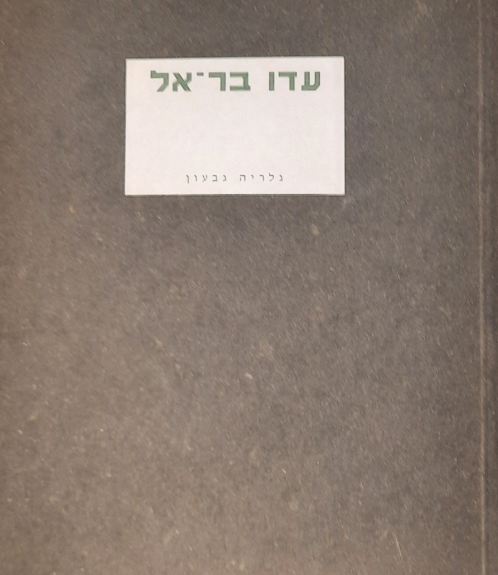 עדו בר-אל / שלטי רחוב ועבודות אחרות