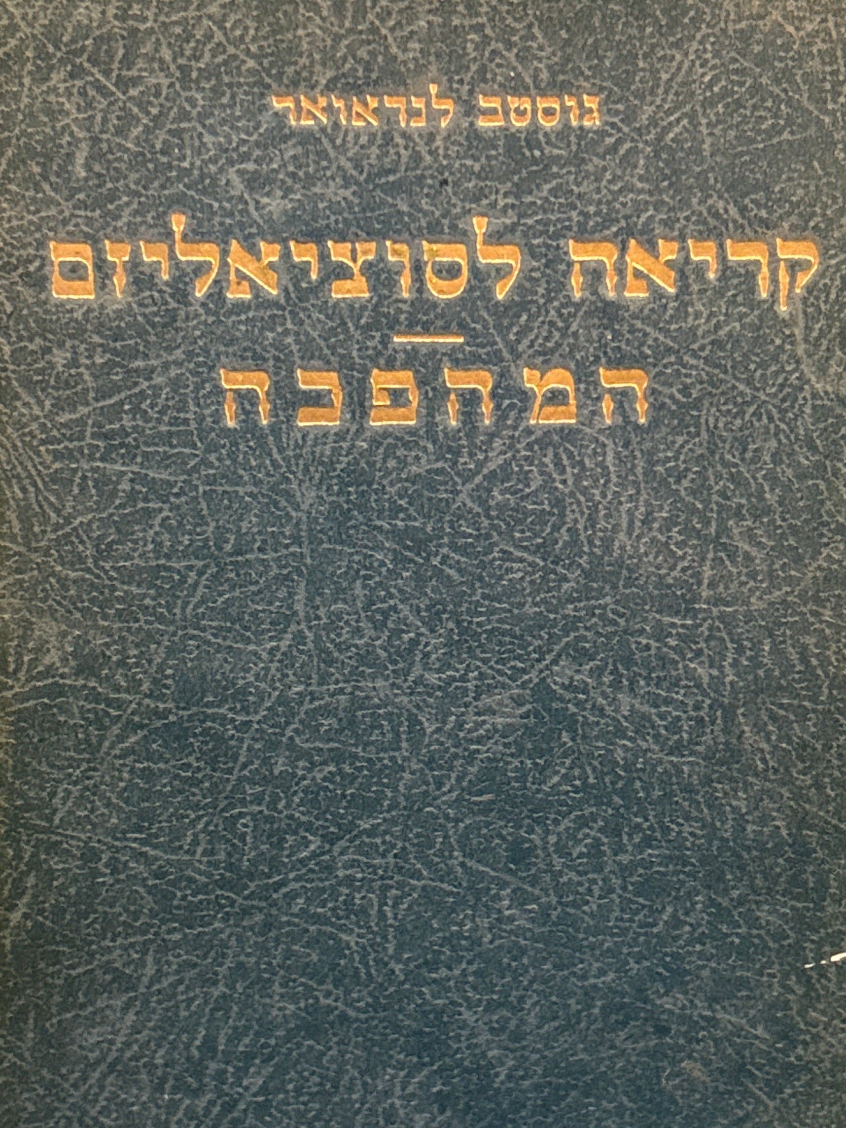 גוסטב לנדאואר / קריאה לסוציאליזם / המהפכה