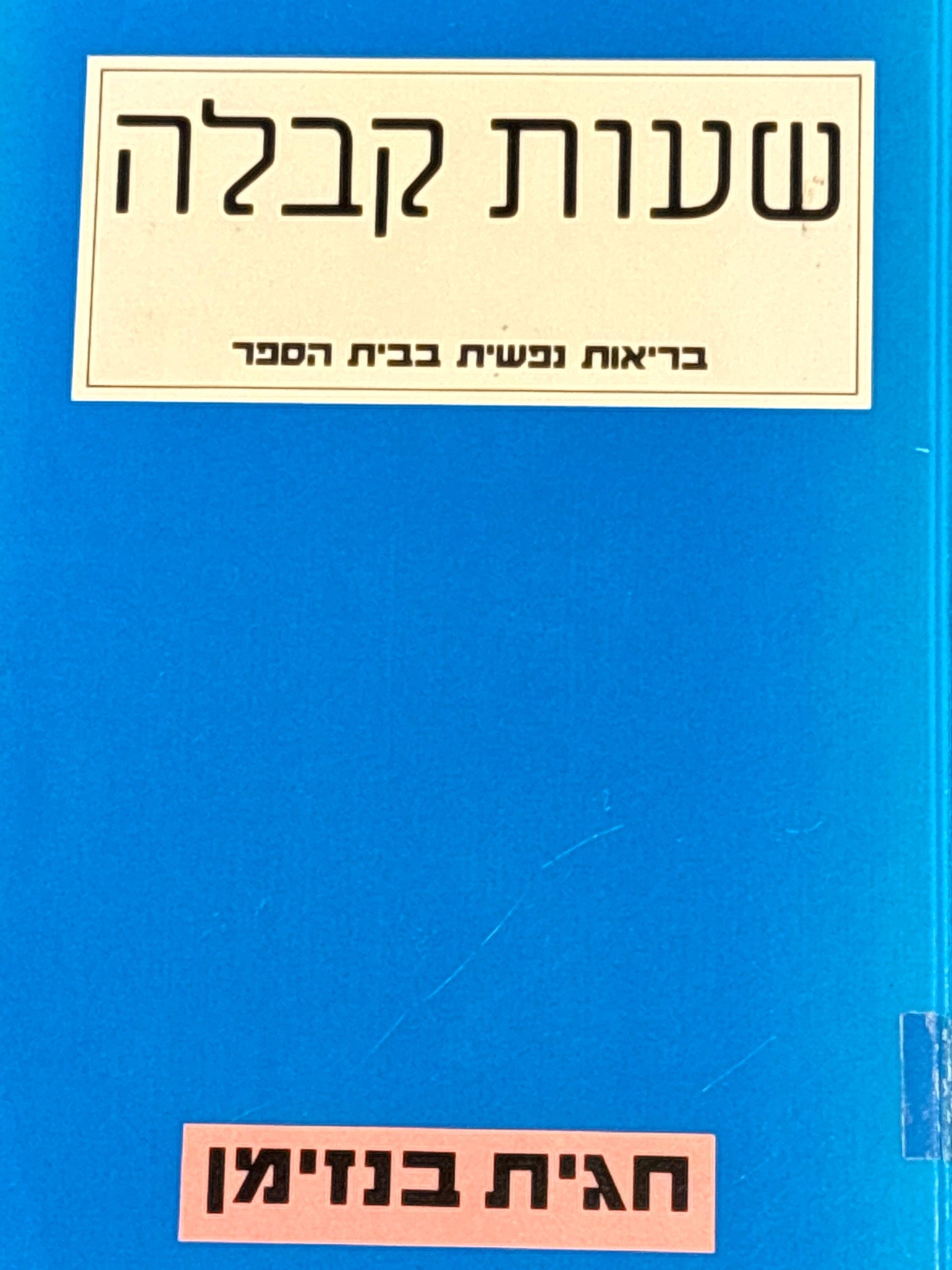 שעות קבלה / בריאות נפשית בבית הספר