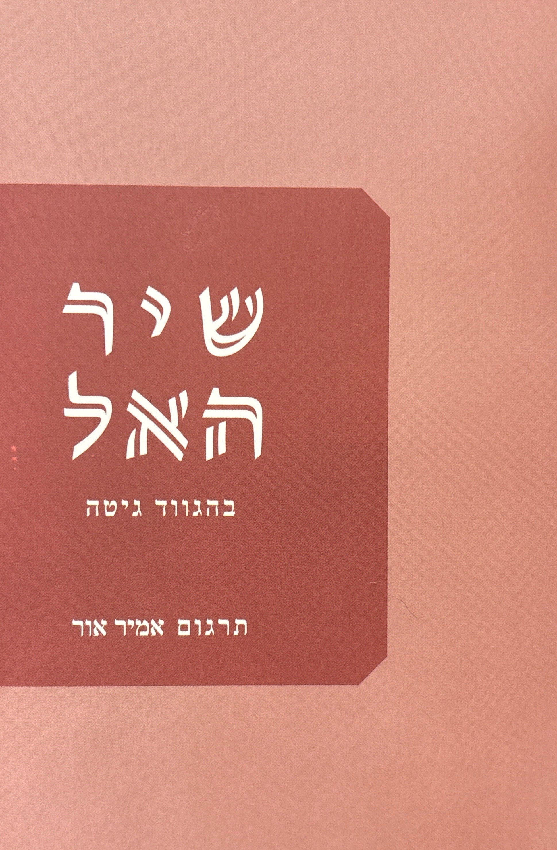 שיר האל: בהגווד גיטה / תרגם אמיר אור