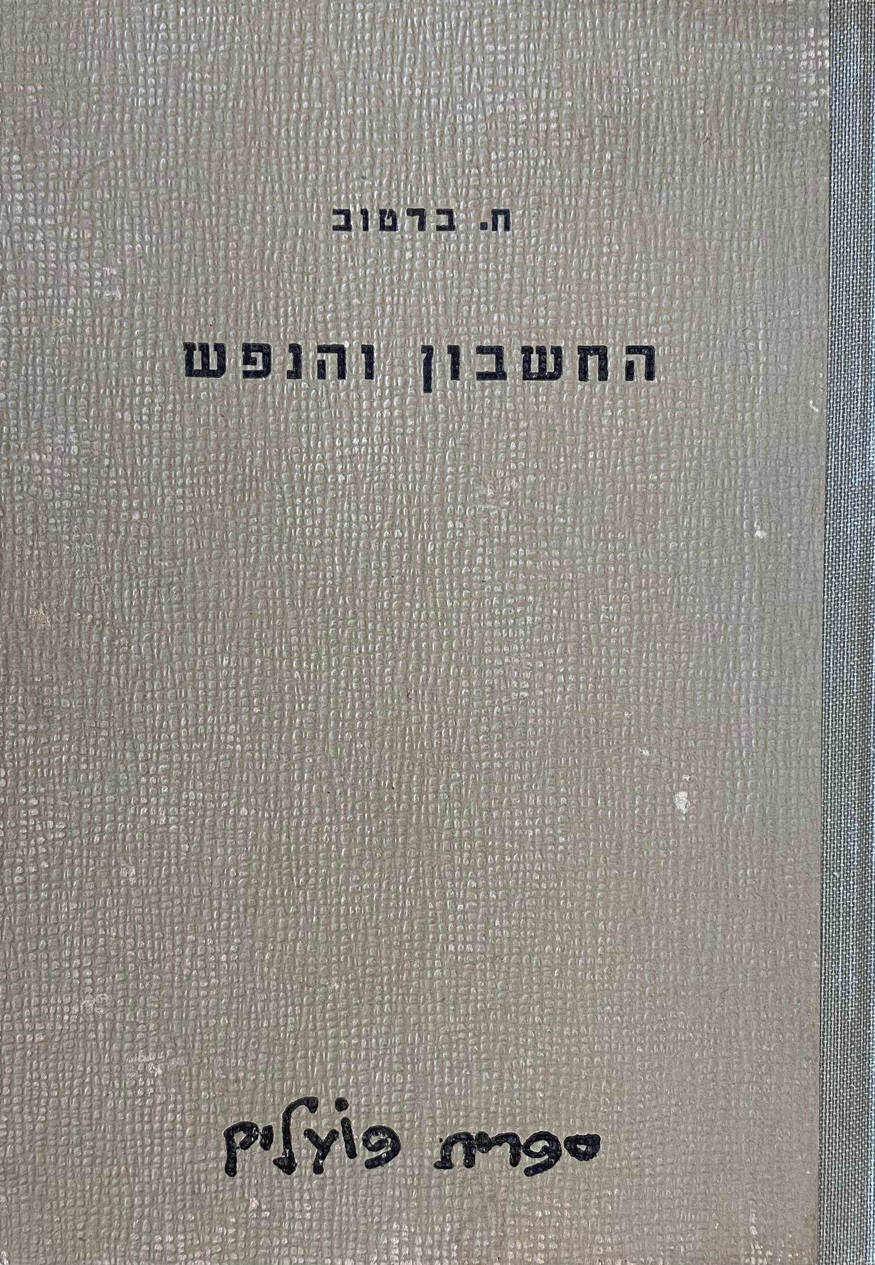 החשבון והנפש: רומאן