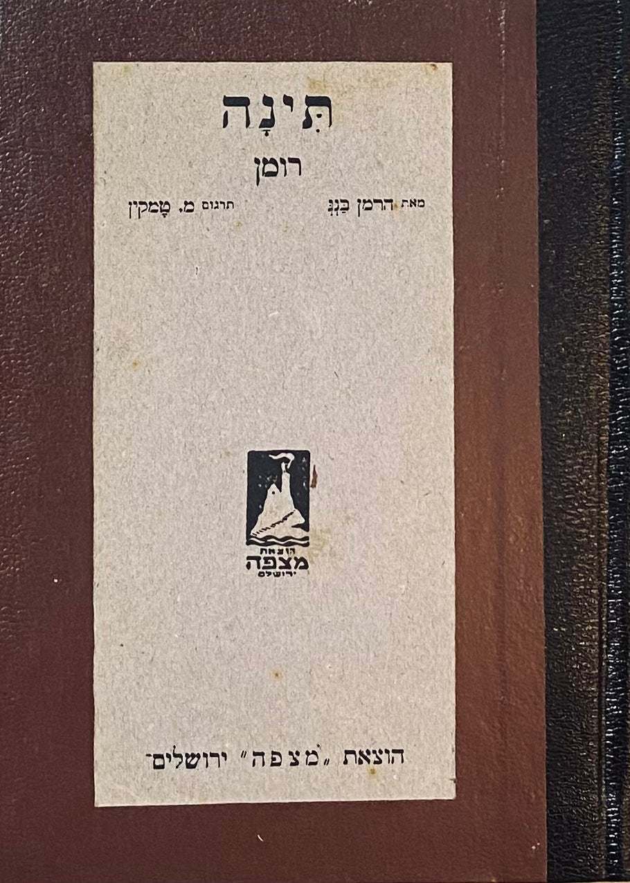 תינה: רומן / תרגום מרדכי טמקין