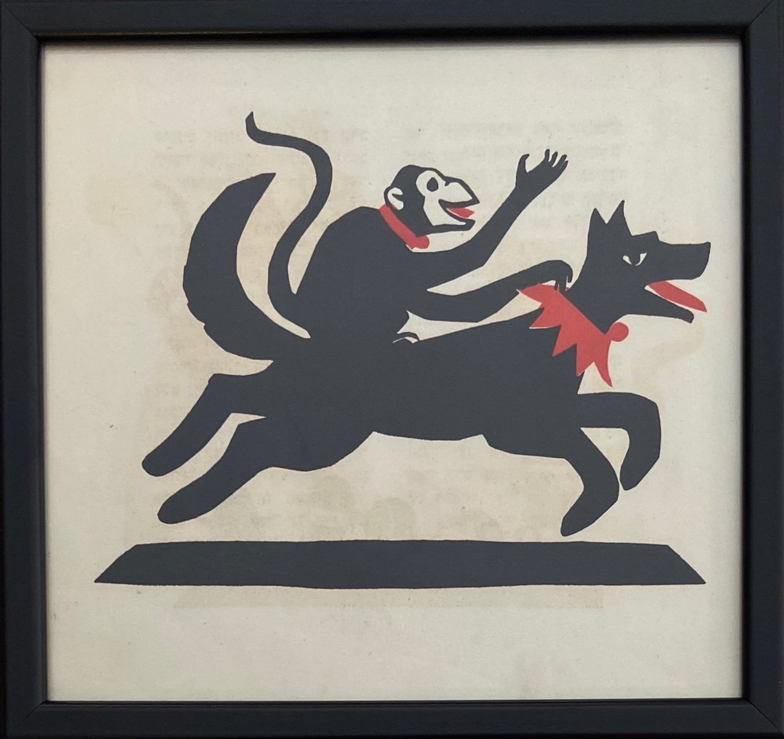 מוקי וכלב: דף מקורי מתוך הספר מוקי הקוף מאת מרים ברטוב