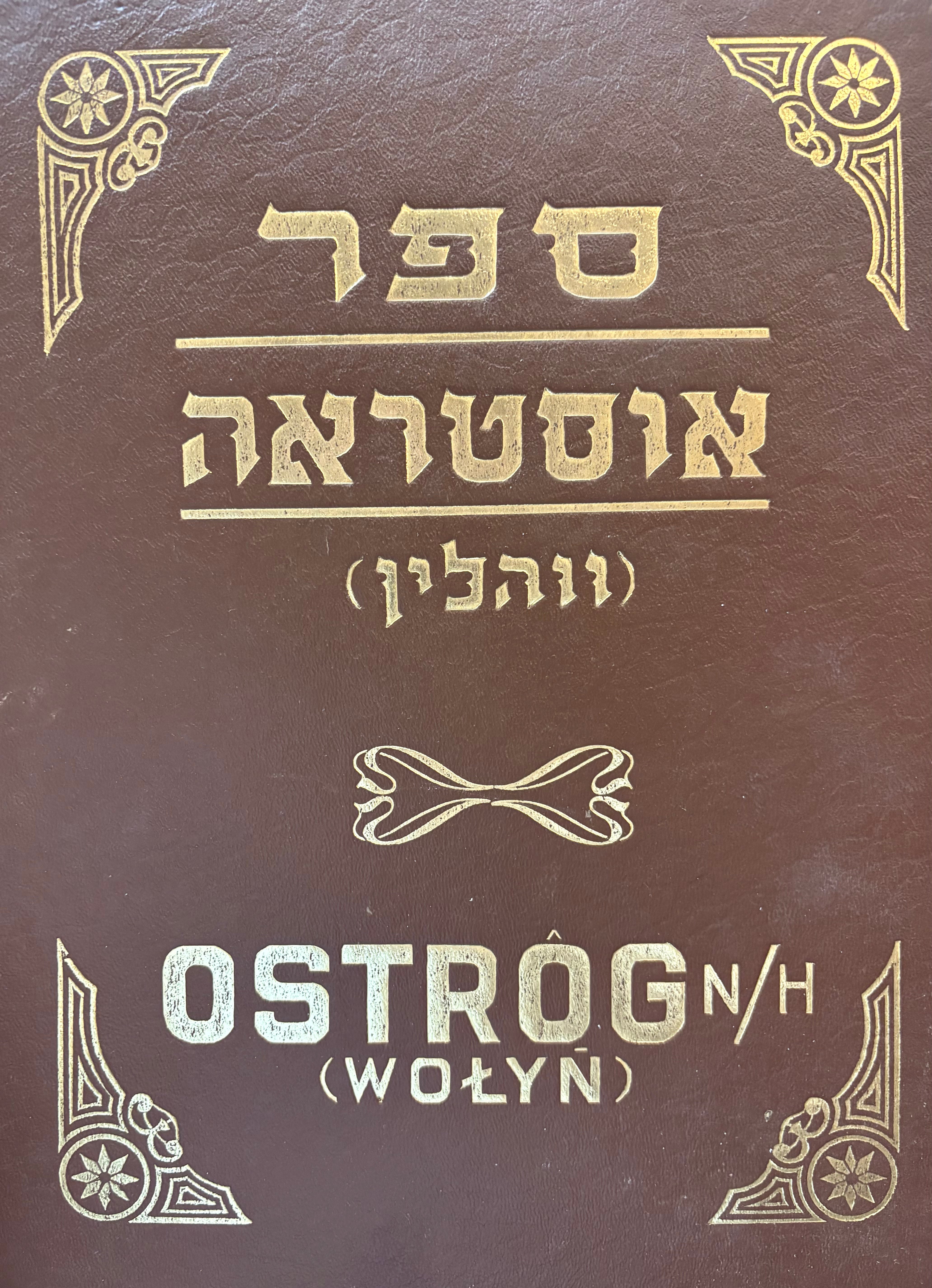 ספר אוסטראה (ווהלין): מצבת זכרון לקהילה קדושה / Ostrog Book