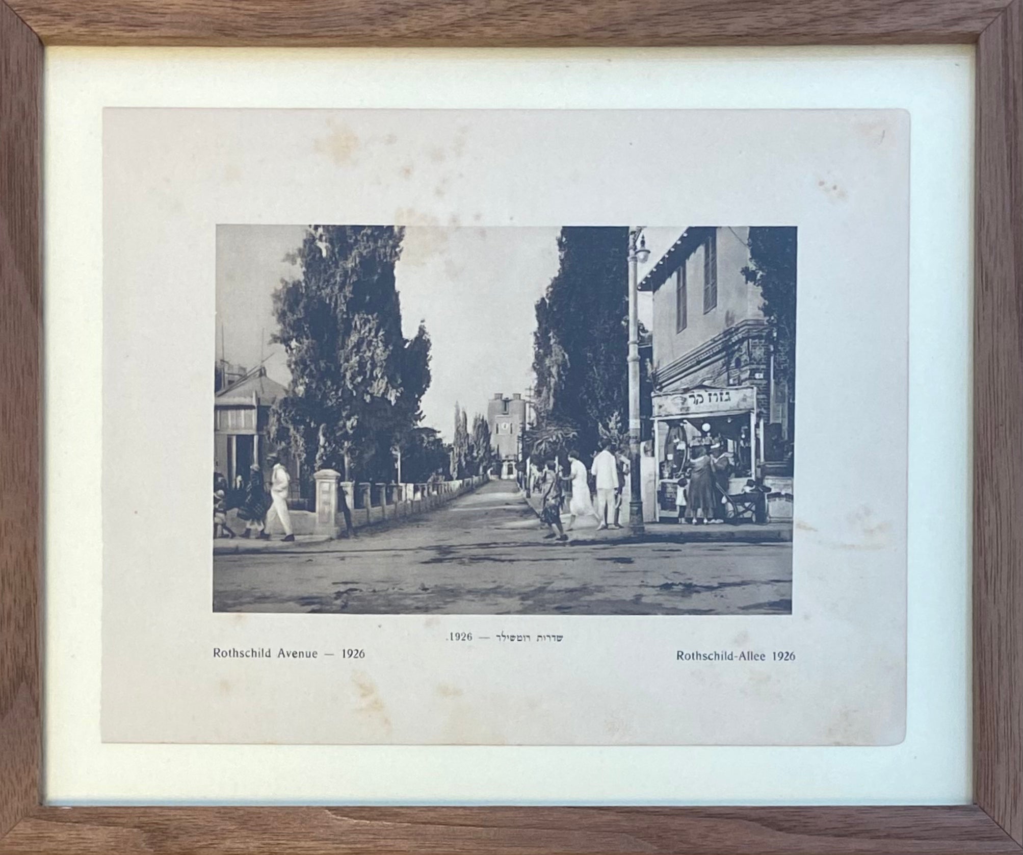 שדרות רוטשילד 1926 / צילום ממוסגר מתוך של אברהם סוסקין, 1926