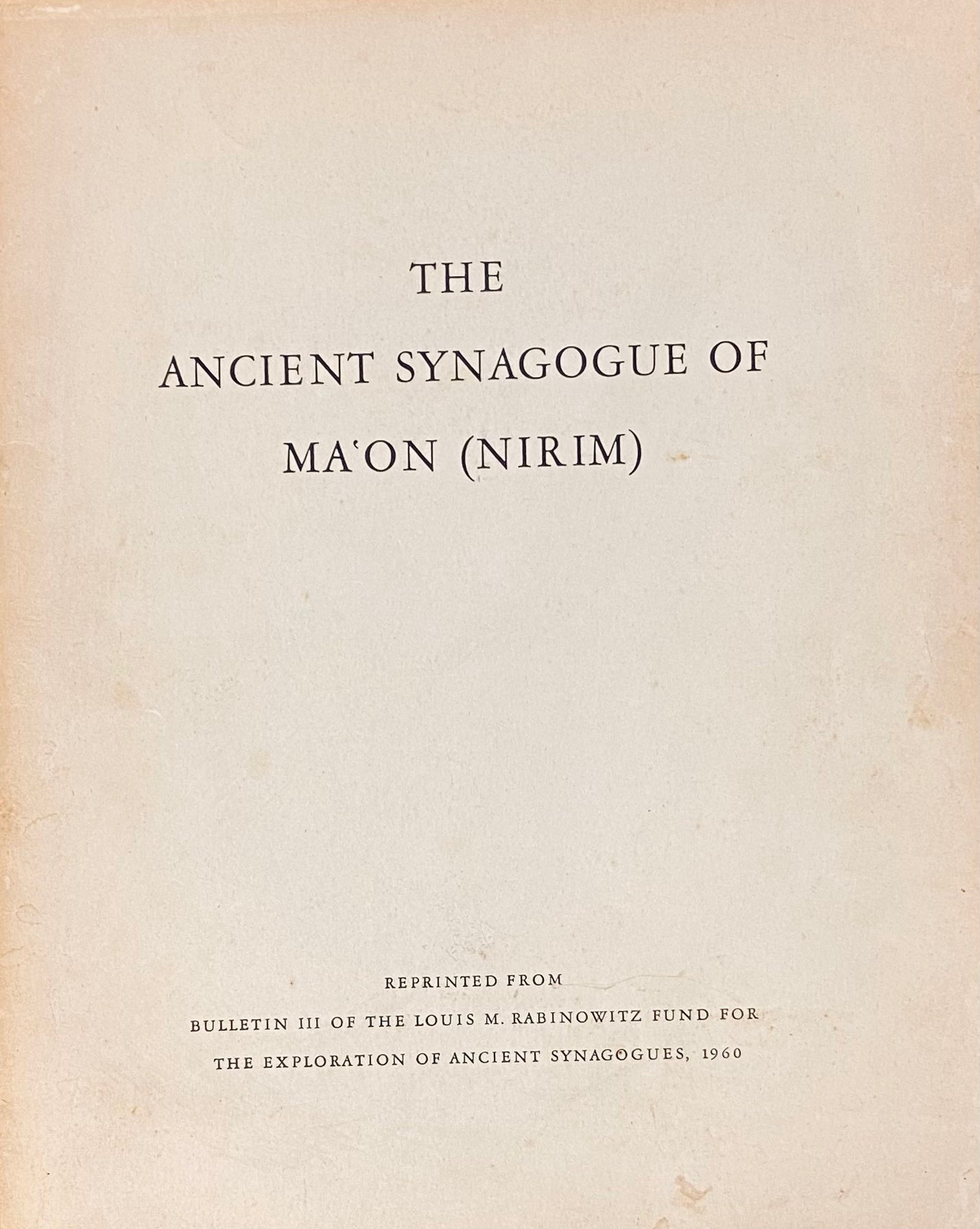 The Ancient Synagogue of Ma'on (Nirim) / by Shalom Levy