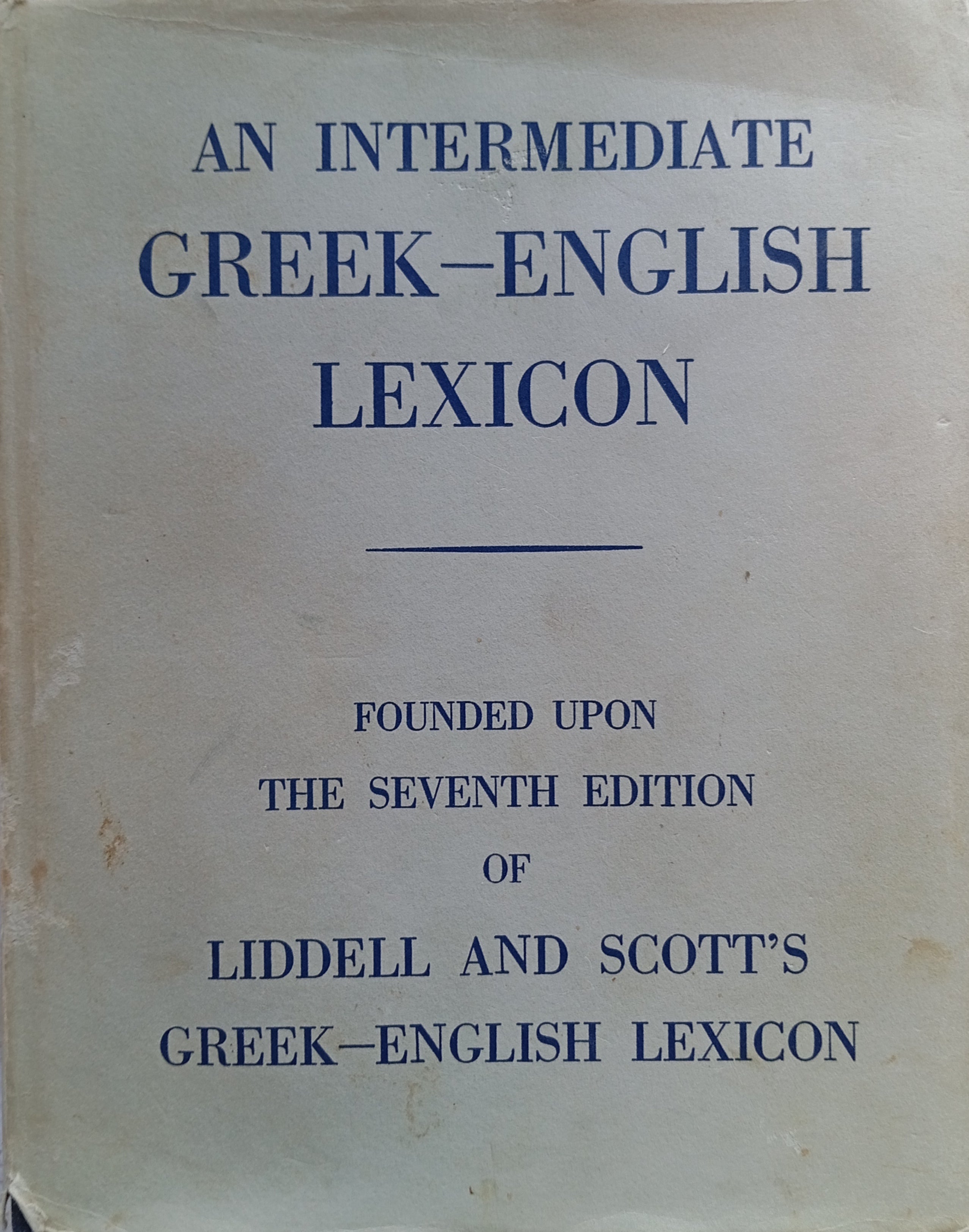 An Intermediate Greek-English Lexicon