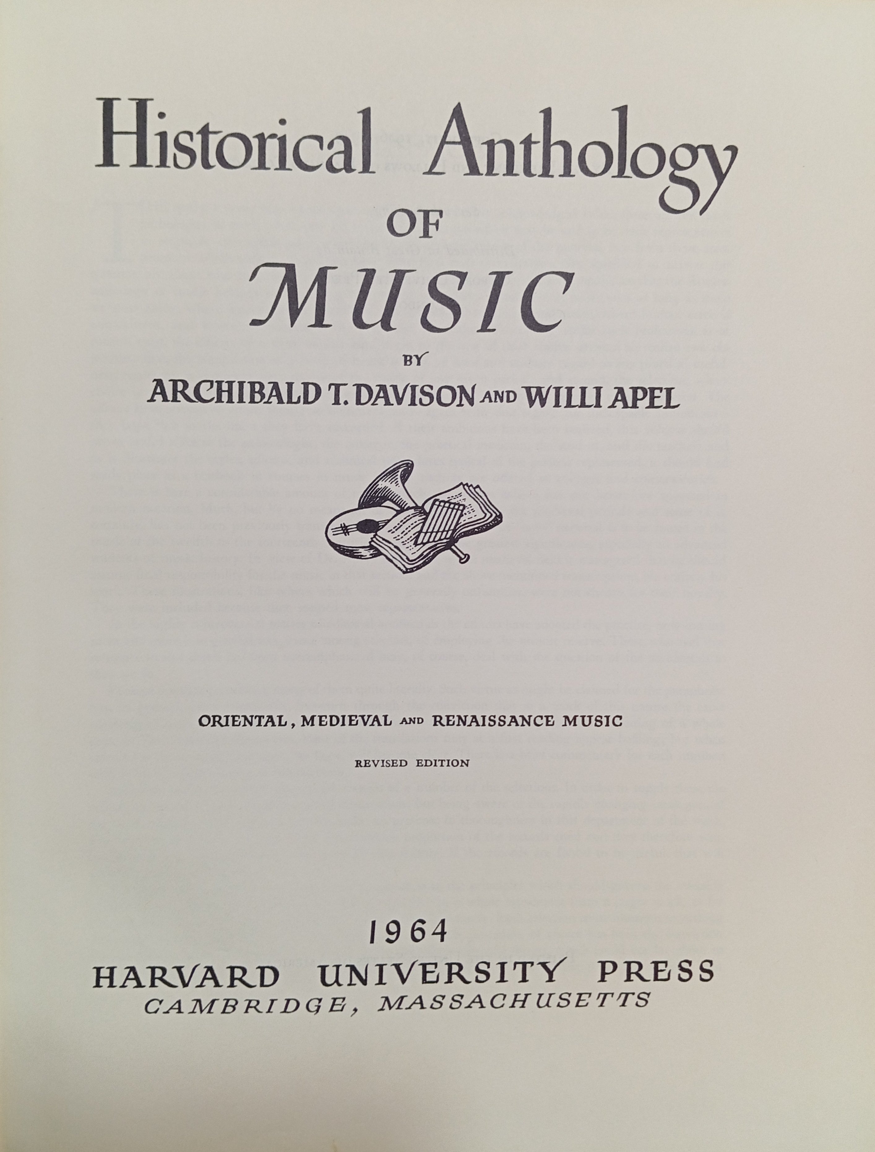 Historical Anthology of Music / Oriental, Medieval, and Renaissance Music