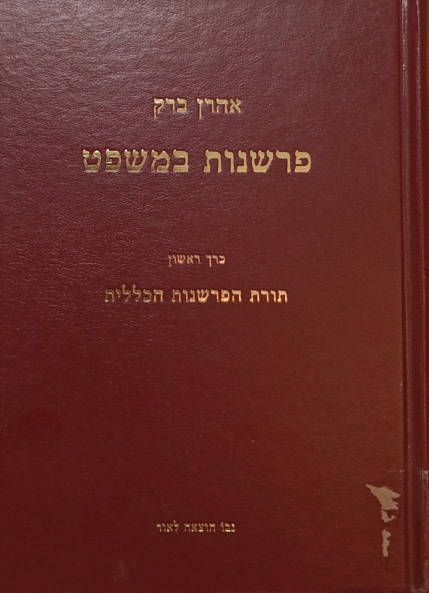 פרשנות במשפט / כרך ראשון: תורת הפרשנות הכללית