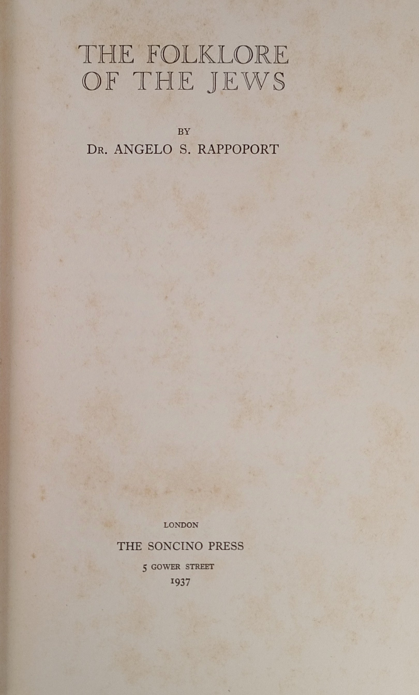 The Folklore of the Jews