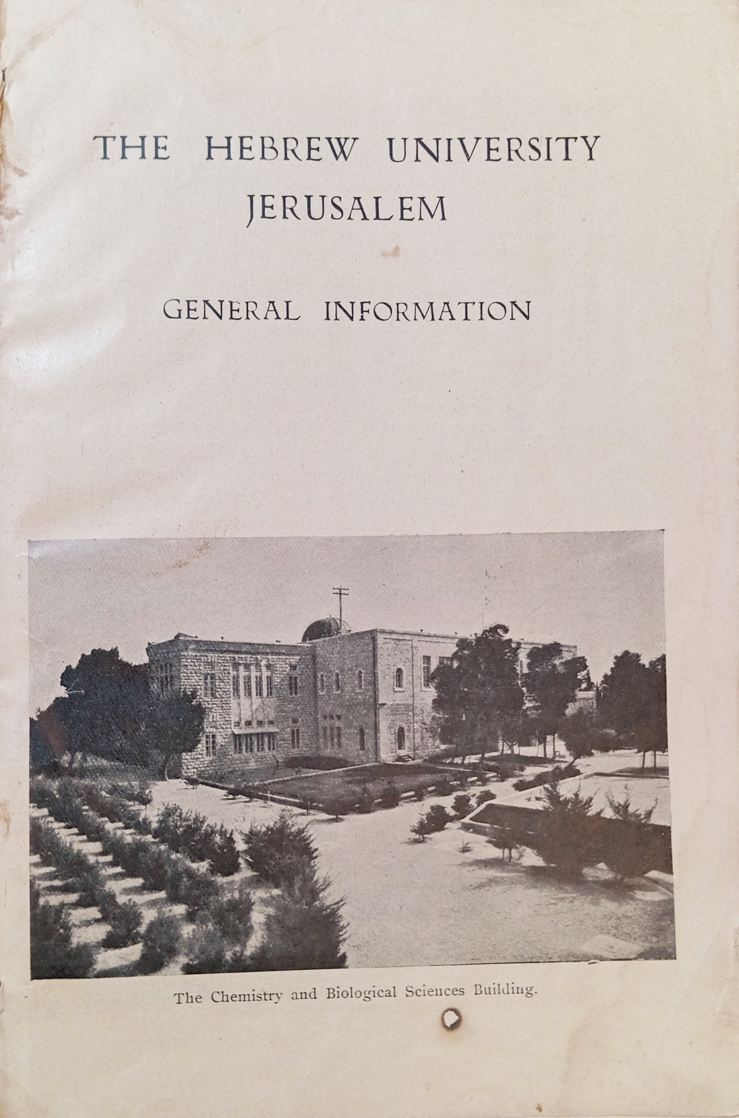 The Hebrew University, Jerusalem: General Information