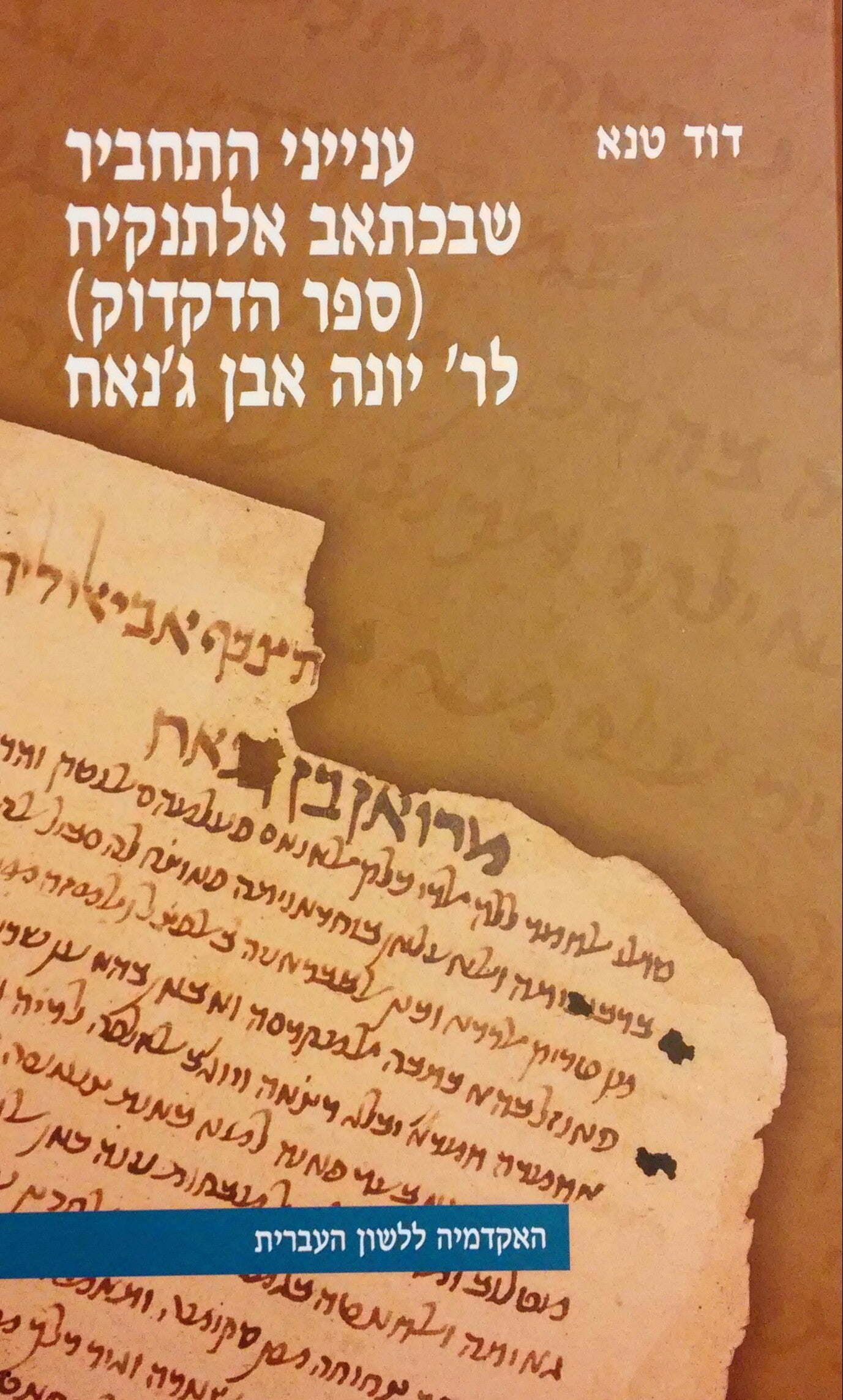 ענייני התחביר שבכתאב אלתנקיח (ספר הדקדוק) לר' יונה אבן ג'נאח
