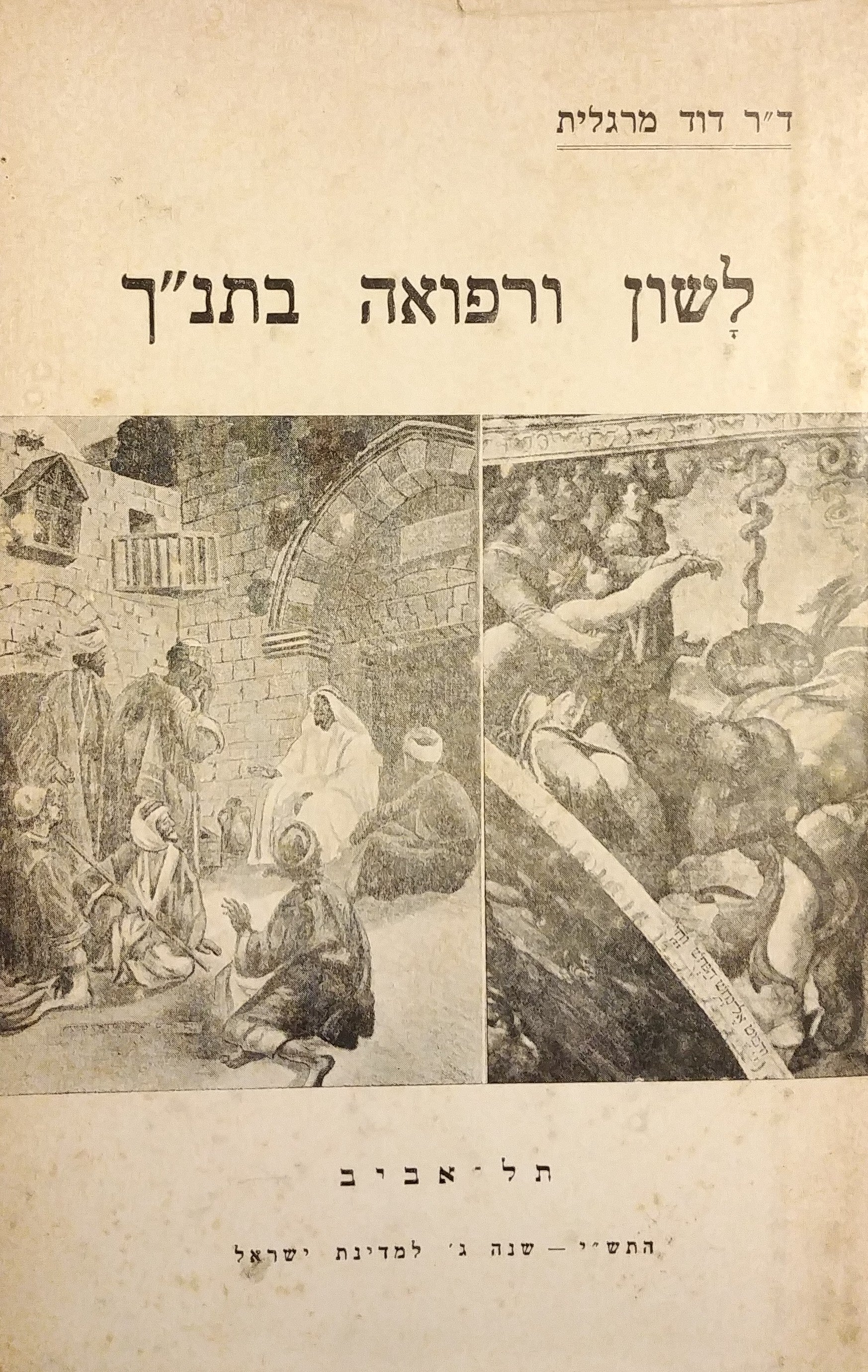 לשון ורפואה בתנ"ך / פשוטו של מקרא - דברי מחקר על מונחים דו ותלת משמעיים שבמקרא בהשוואה עם הערבית וגם הארמית וסעיפים לשוניים שמיים אחרים. בצרוף 12 תמונות