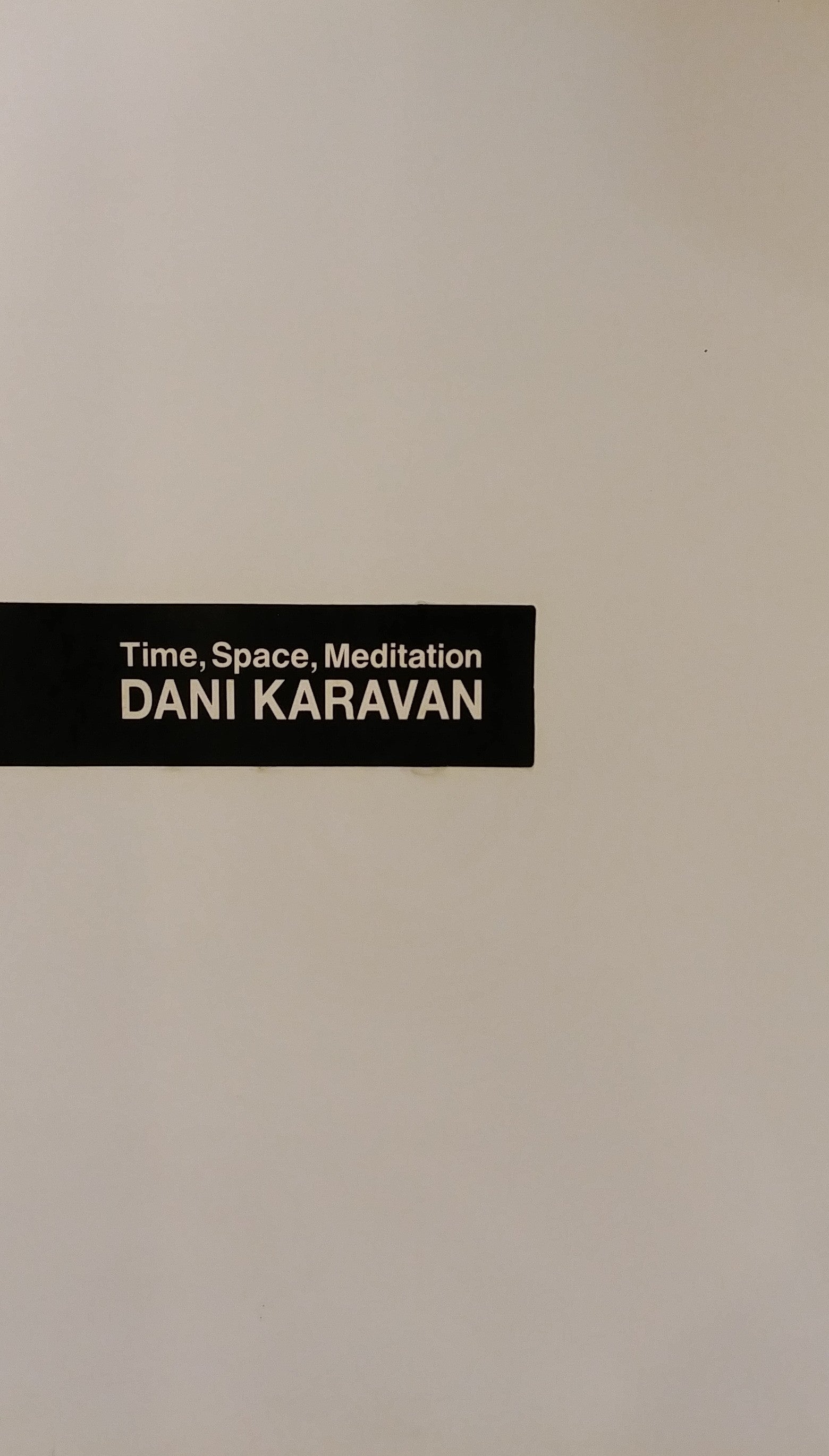Time, Space, Meditation / מוקדש לשולמית אלוני על ידי דני קרוון