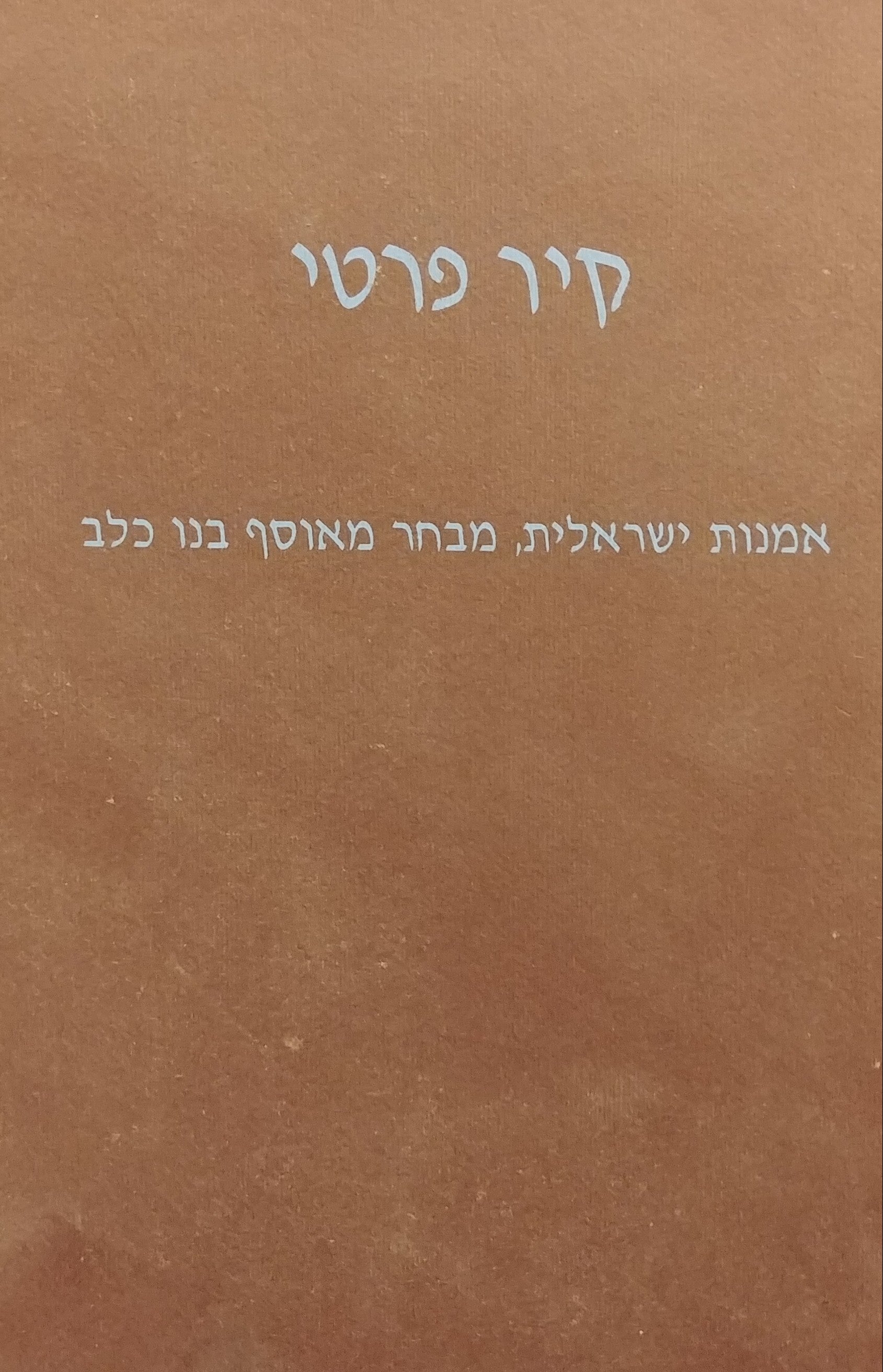 קיר פרטי / אמנות ישראלית מבחר מאוסף בנו כלב