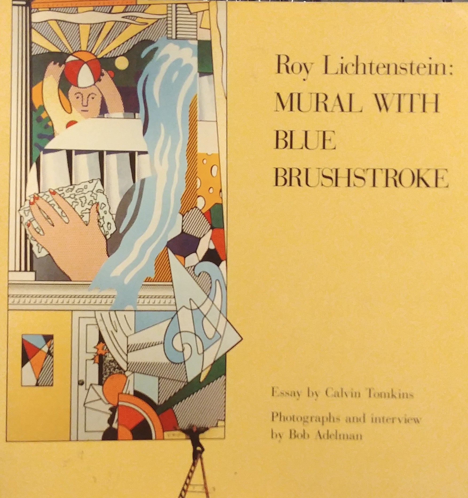 ROY LICHTENSTEIN / MURAL WITH BLUE BRUSHSTROKE