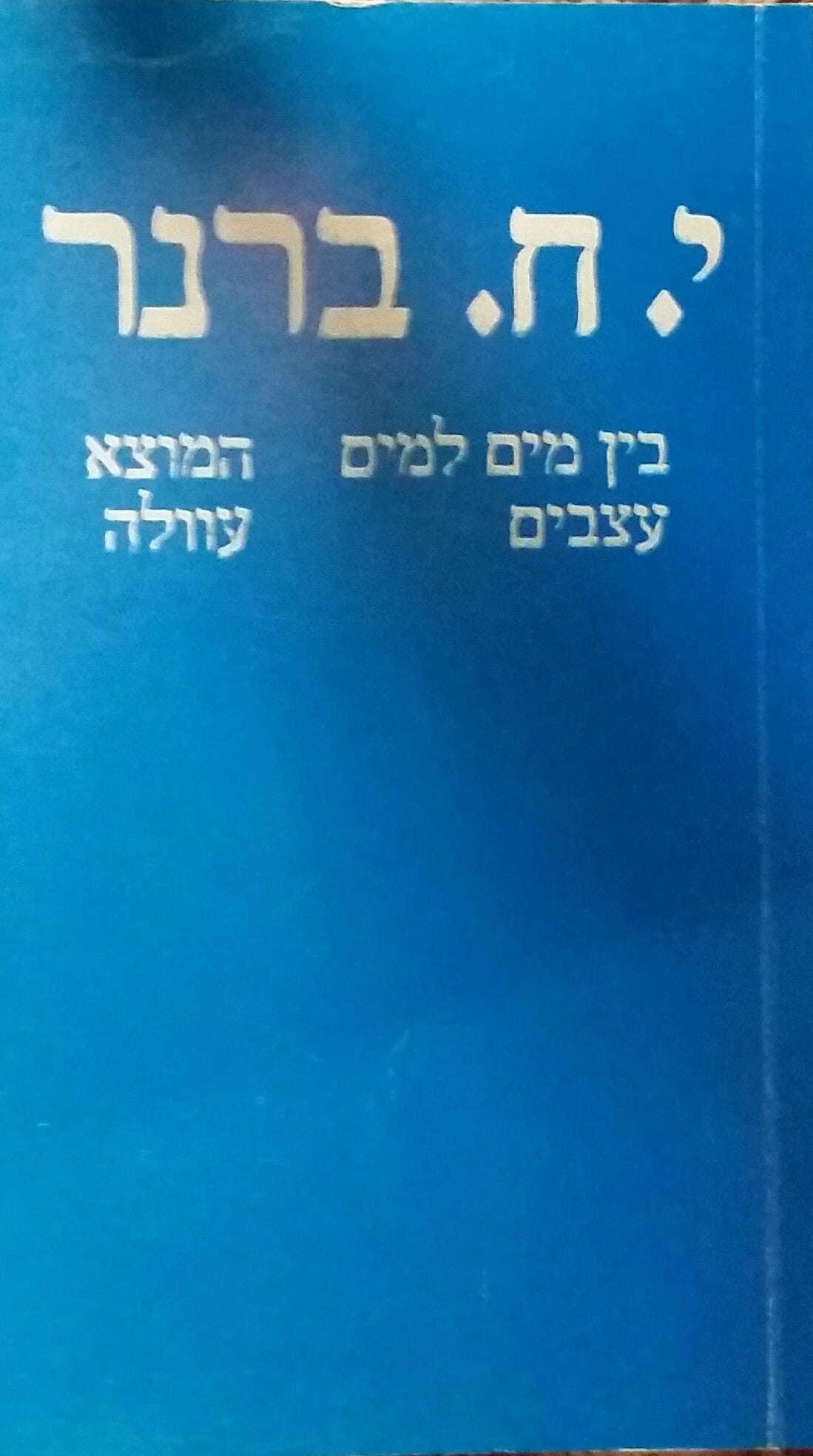 י. ח. ברנר / מים מין למים / עצבים / המוצא / עוולה