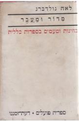 מדור ומעבר: בחינות וטעמים בספרות כללית