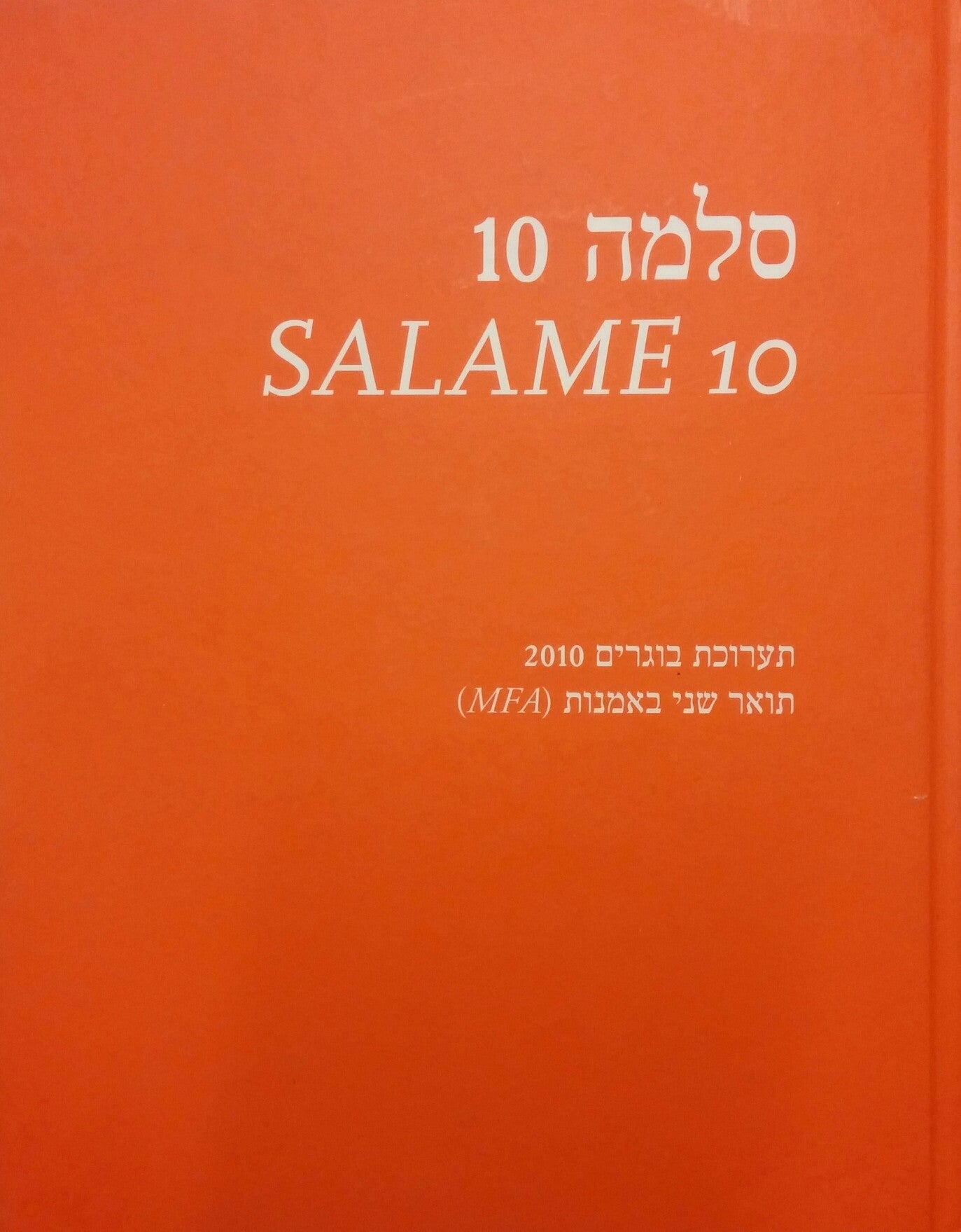 סלמה 10 / תערוכת בוגרים 2010, תואר שני באמנות בצלאל