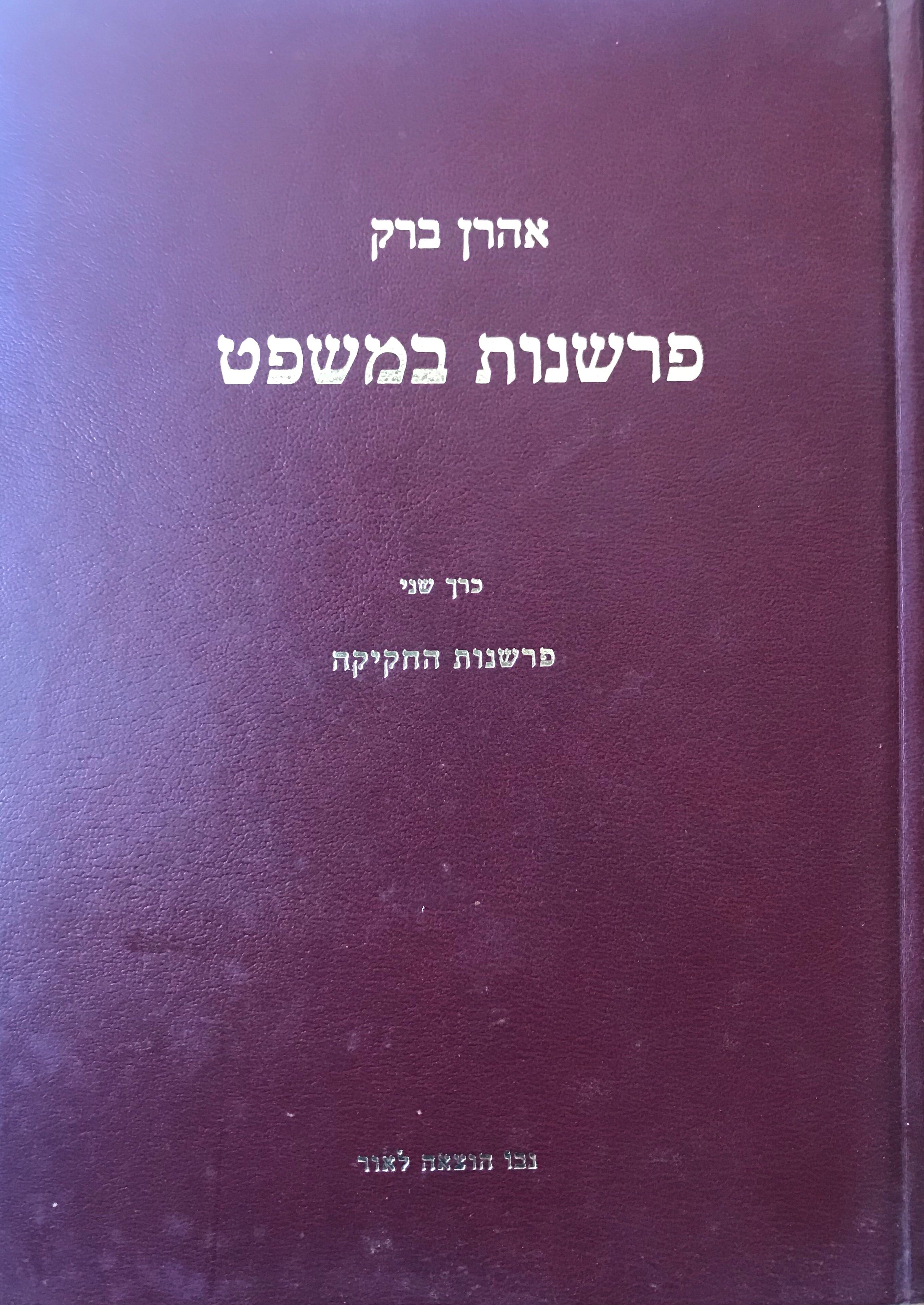 פרשנות במשפט / כרך שני: פרשנות החקיקה