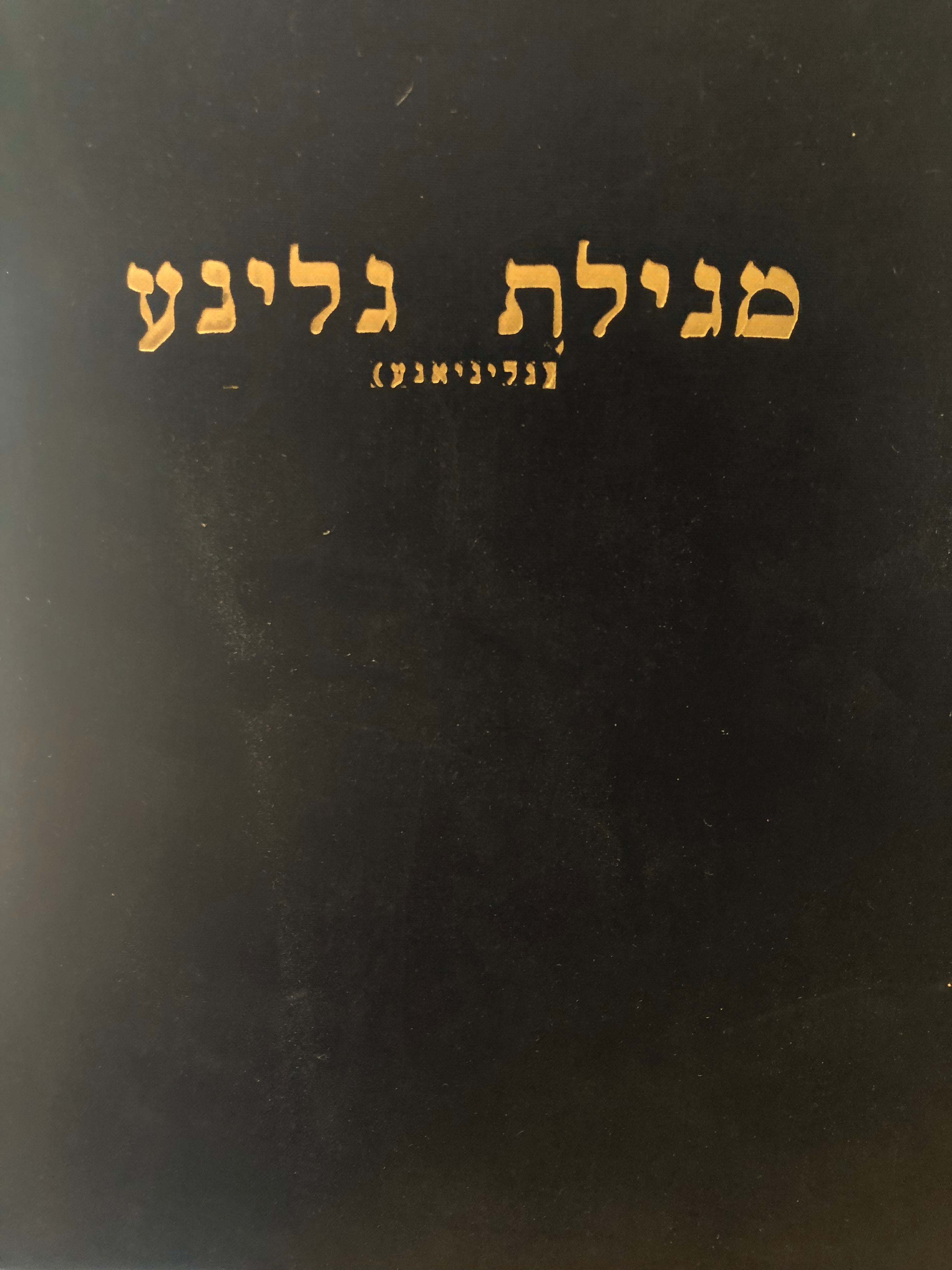 מגילת גלינע (גליניאנע) / זכרונות און איבערלעכונגען פןון א חרוב געווארענער קהילה