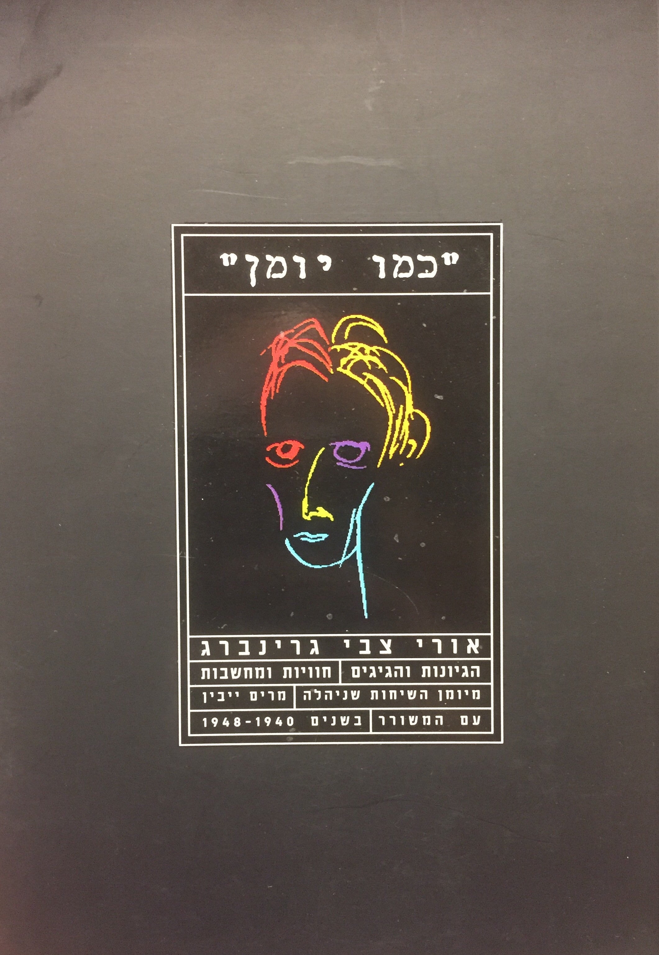 כמו יומן/ הגיונות והגיגים חוויות ומחשבות מיומן השיחות שניהלה מרים ייבין עם המשורר בשנים 1940-1948