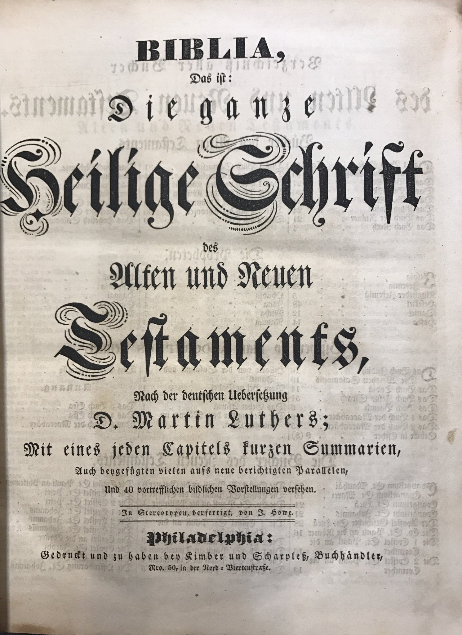 BIBLIA : Das ist Die ganze Heilige Schrift / des Alten und Neuen Testaments