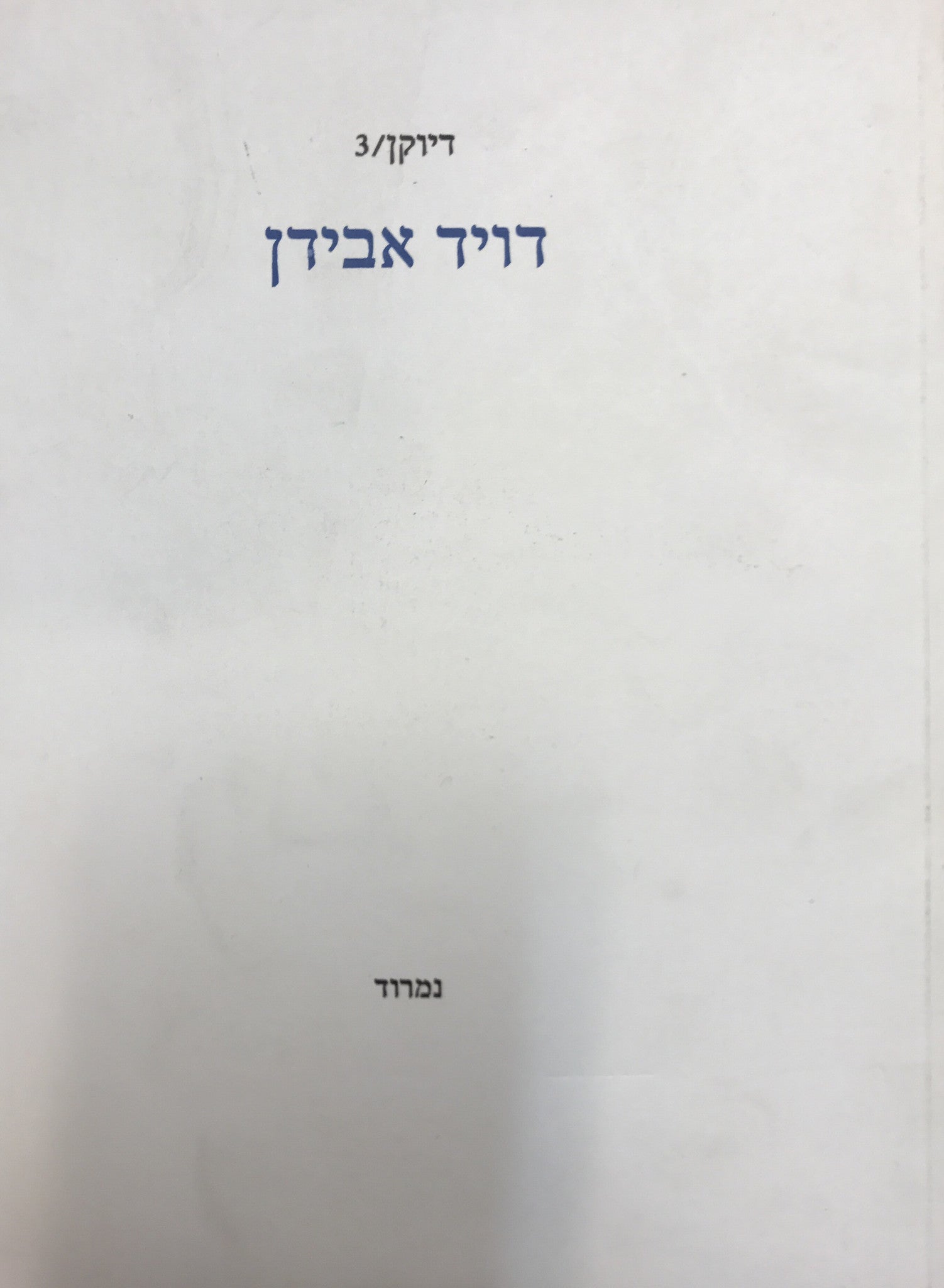 דויד אבידן/ דיוקן 3