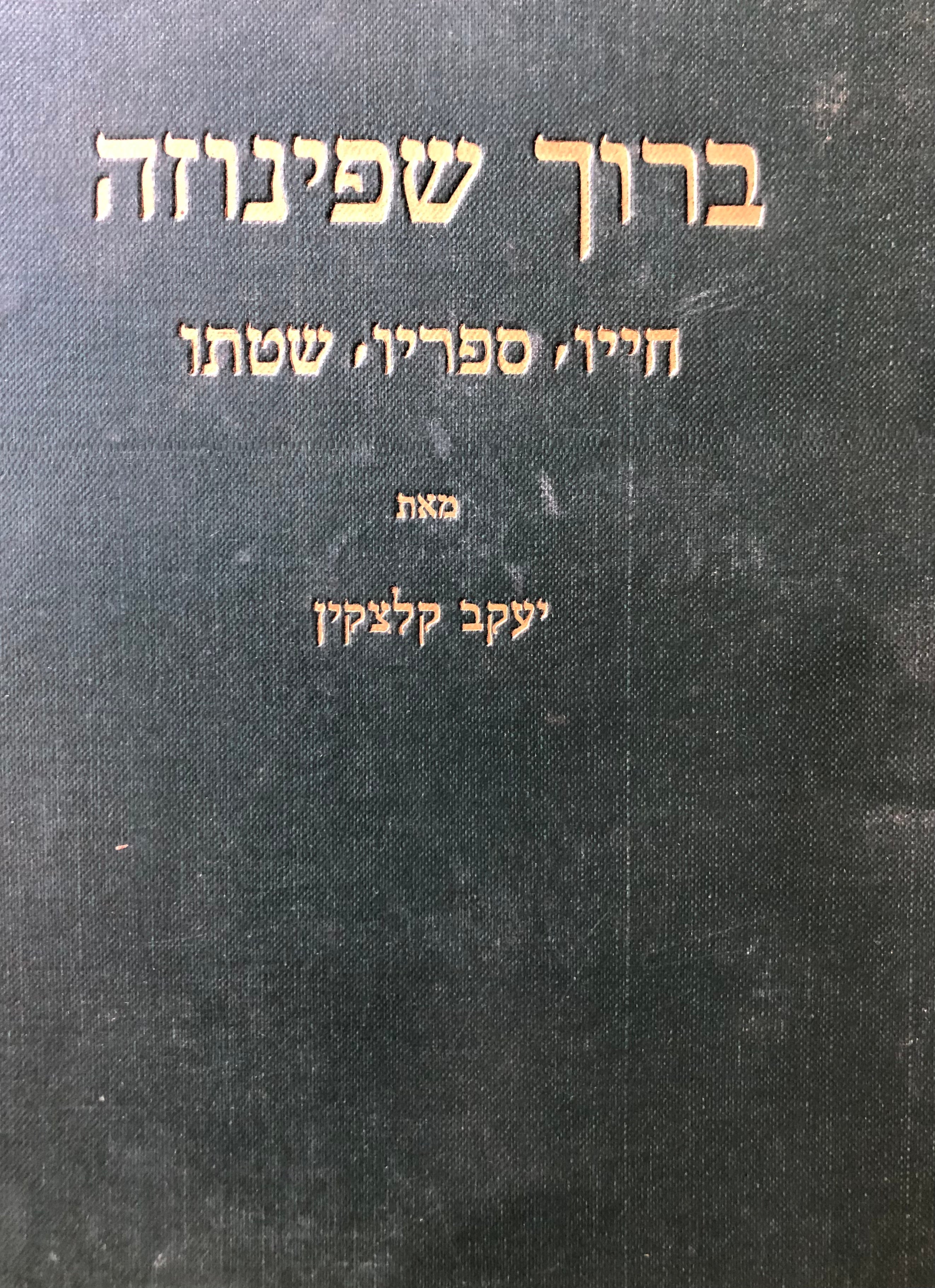 ברוך שפינוזה: חייו, ספריו, שטתו / מהדורת "שטיבל"