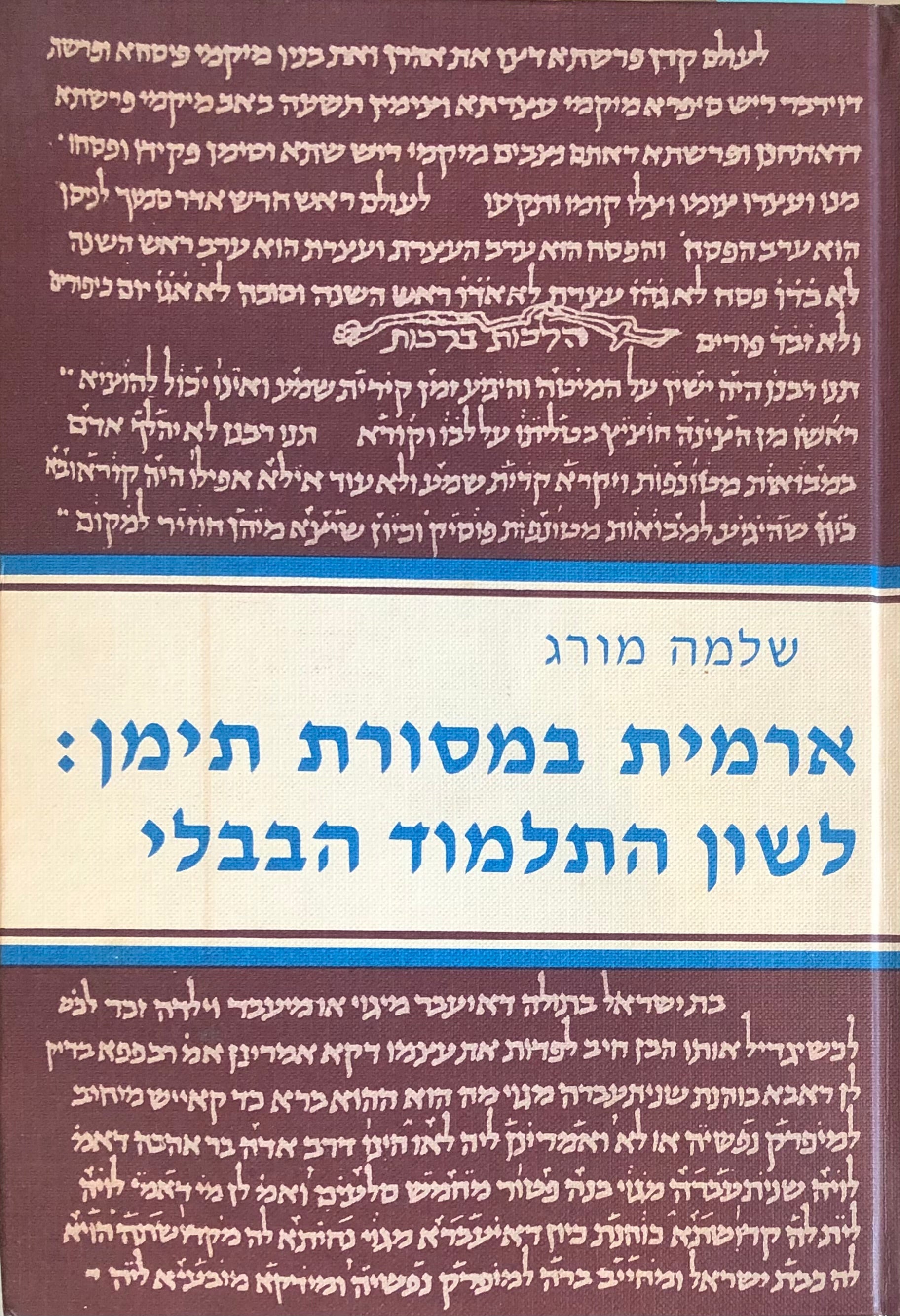 ארמית במסורת תימן: לשון התלמוד הבבלי / מבוא, תורת ההגה ותצורת הפועל