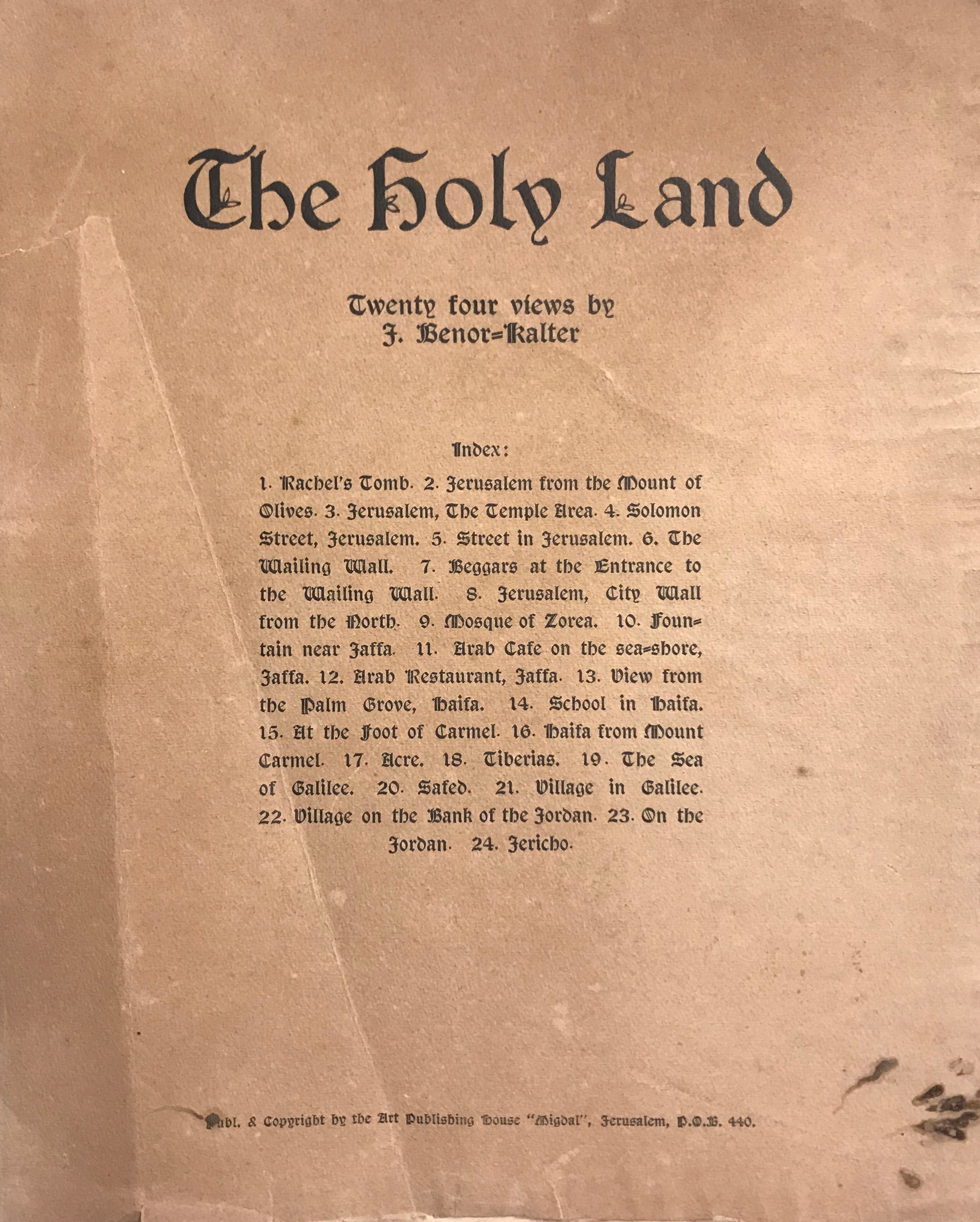 THE HOLY LAND/ TWENTY FOUR VIEWS